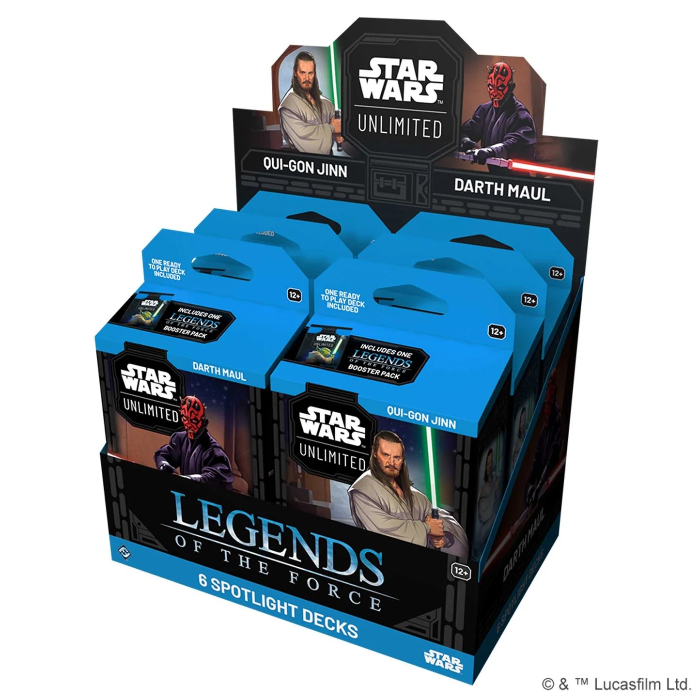 Star Wars: Unlimited Spotlight Deck - Legends of the Force Display